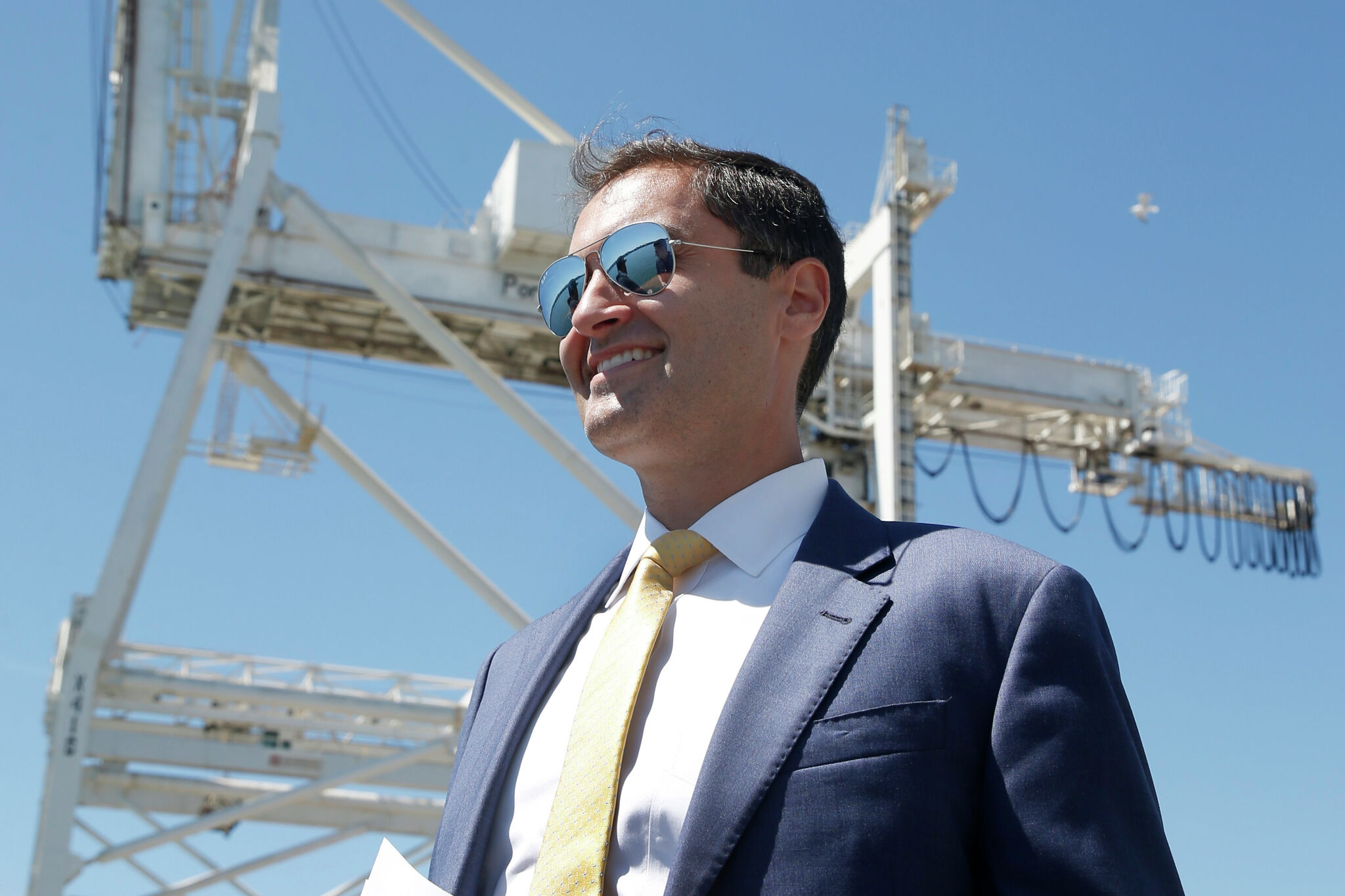 A’s president Dave Kaval blowing smoke over Schnitzer Steel fire