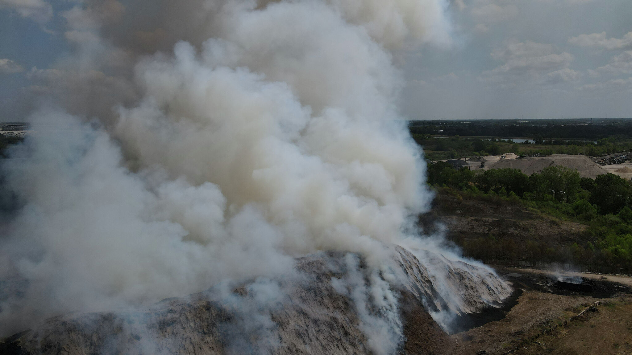 Houston mulch fire could burn for a week, officials say