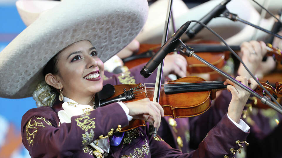 Mariachi Mariposas perform at Rodeo Houston's Go Tejano Day. Sunday, March 11, 2018, in Houston. ( Steve Gonzales / Houston Chronicle )