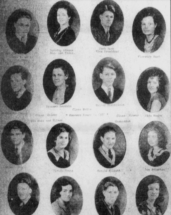 Medora High School's Class of 1932