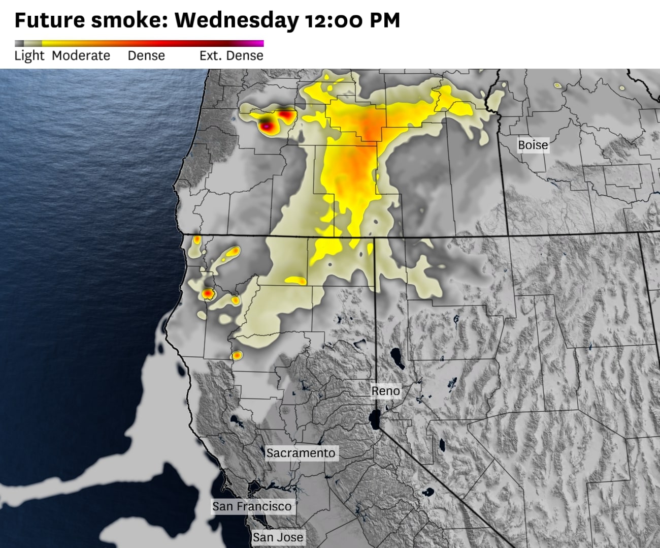 加州野火: 头火对湾区空气质量的影响