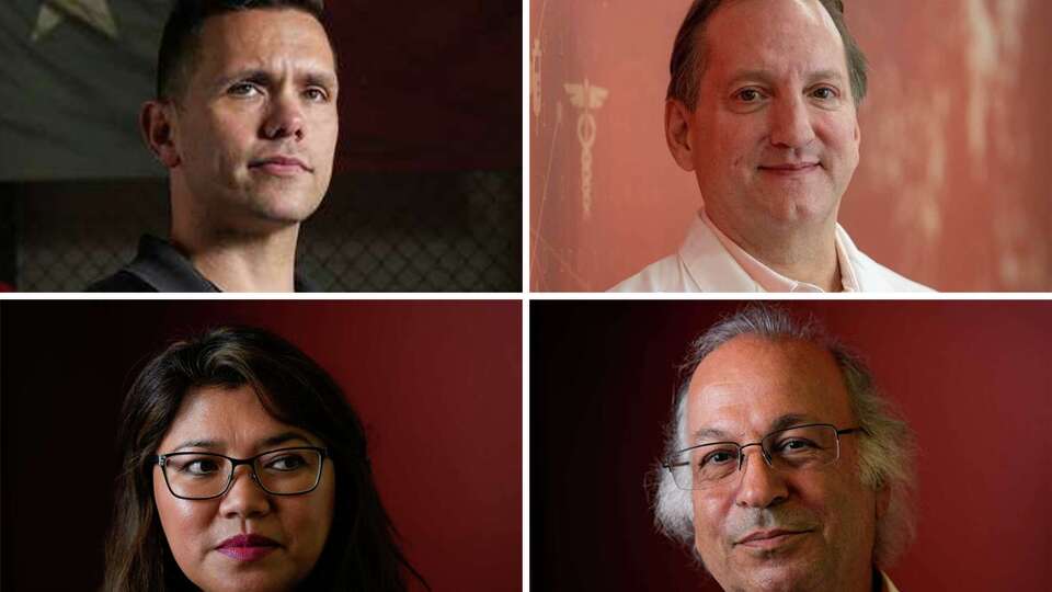 Capt. Daniel Soto (top left), James Langabeer (top right), Dr. Mohammed Zare (bottom right) and Jennifer LaHue (bottom left) are pictured together in this composite photo.