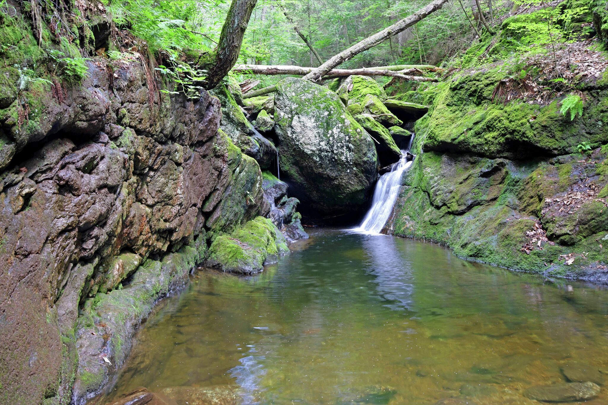 Naugatuck State Forest has unique waterfalls and amazing overlooks
