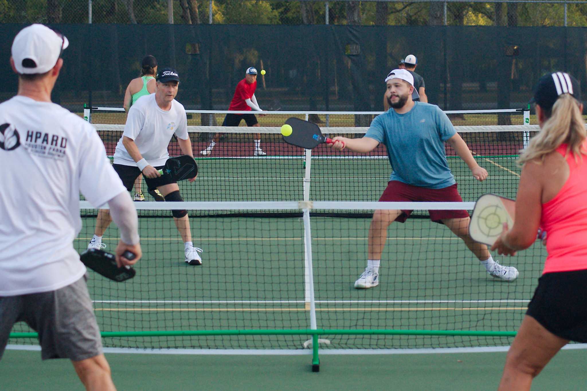 Pickleball courts in League City can be found in gyms rec centers