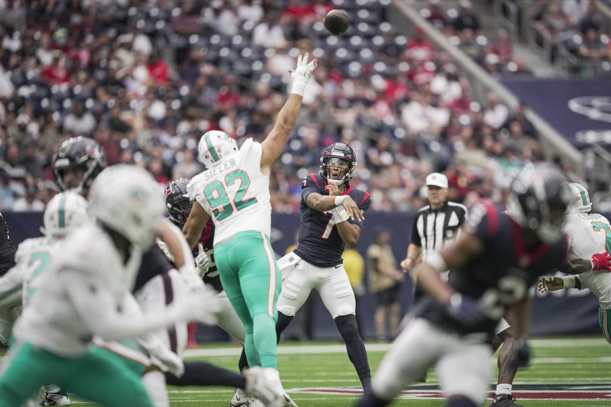 Tagovailoa leads TD drive in preseason debut to help Dolphins over Texans  28-3