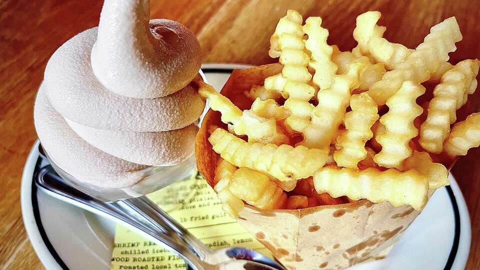 La Lucha is offering soft serve Nutella ice cream and crinkle cut French fries as a dessert option on its 2023 Houston Restaurant Weeks menu.