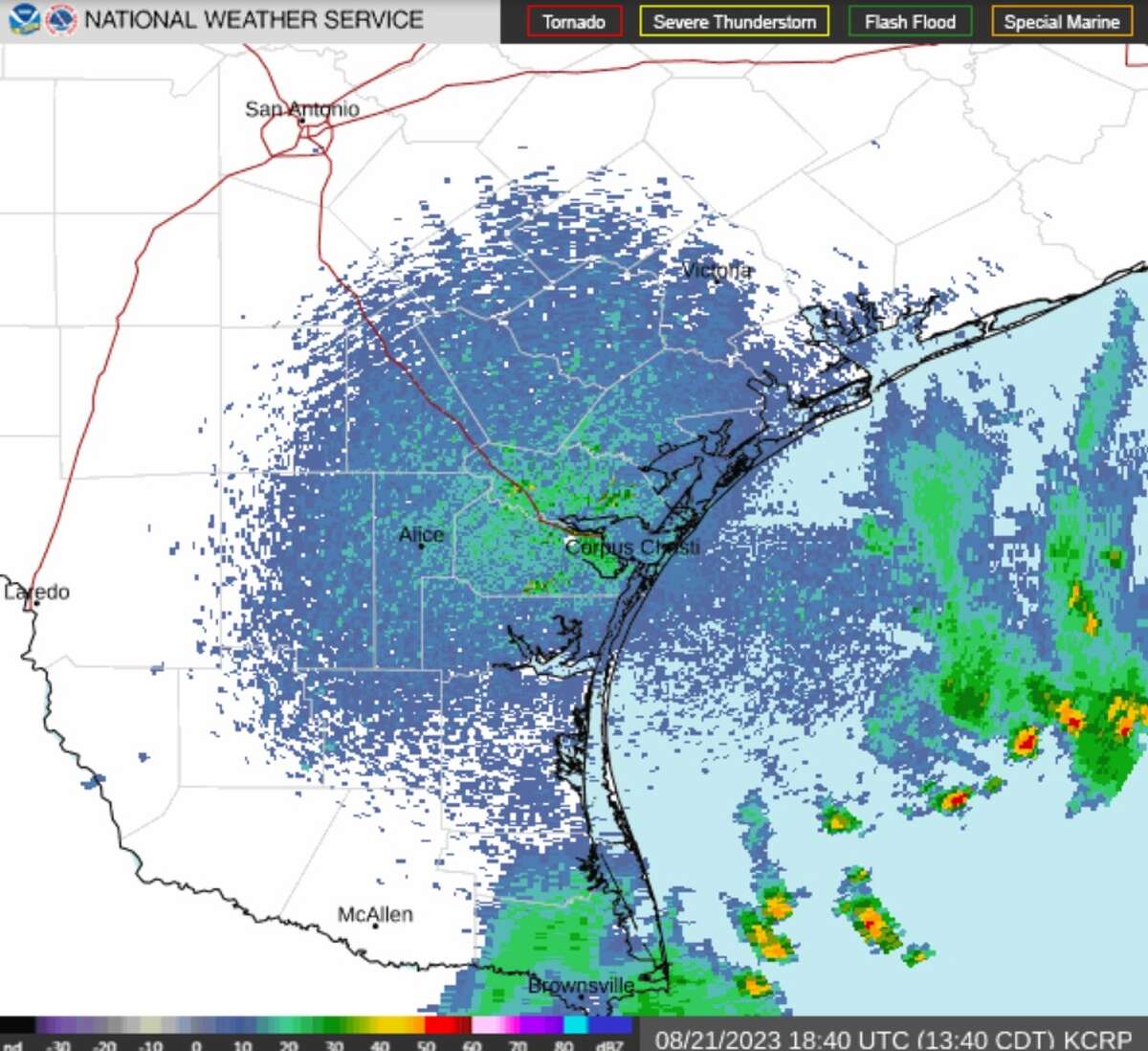 Rain Temperature Drop Projected In Laredo Amid Tropical Storm