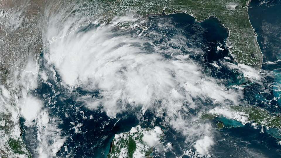 A tropical low was seen moving westward across the Gulf of Mexico Monday afternoon.