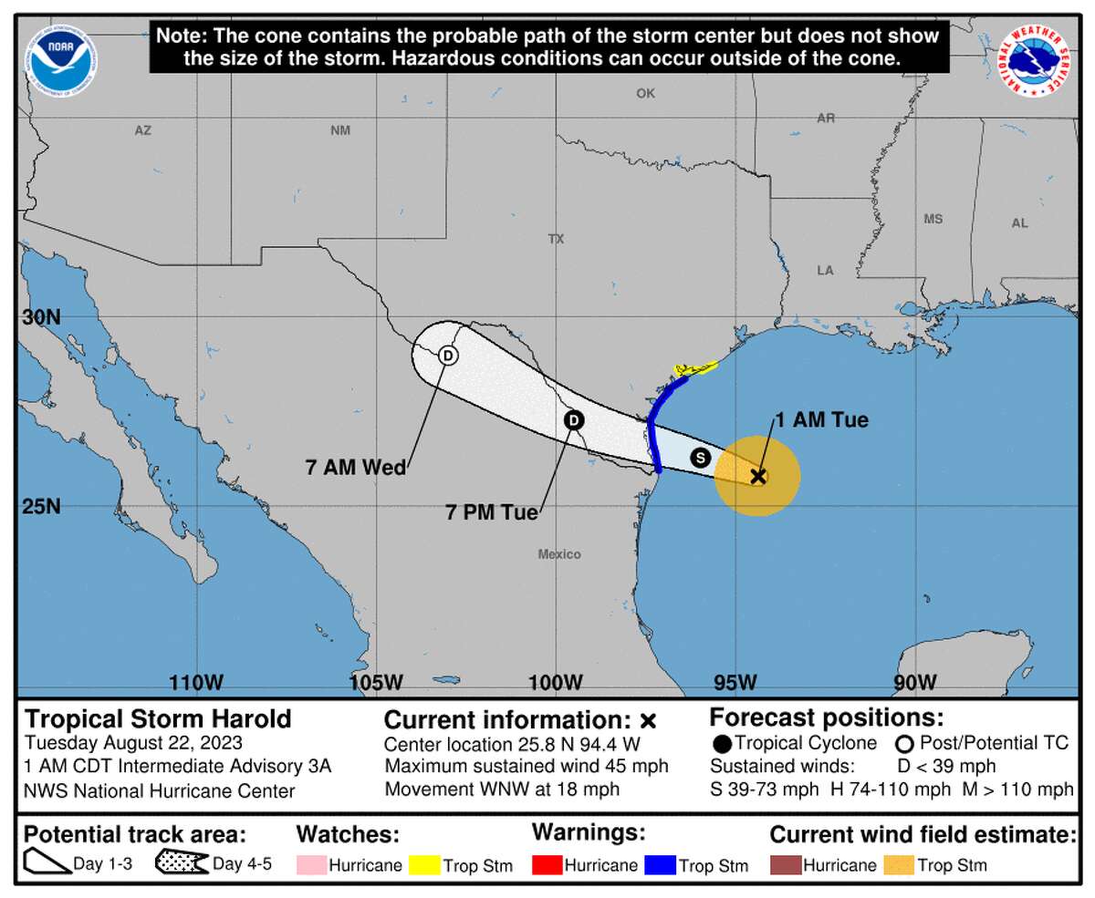 Tropical Storm Harold makes landfall Here is the path, impacts