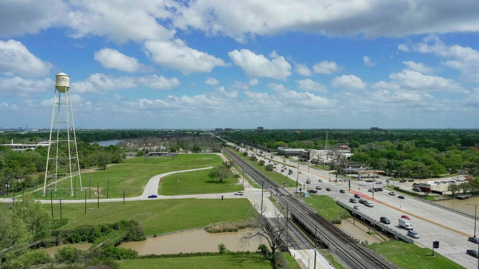 View from the roof of the historic Imperial Char Sugar Land refinery on Wednesday March 22, 2023 in Houston.