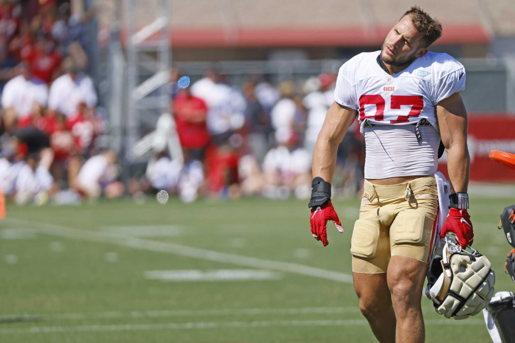 Nick Bosa's holdout has gone 'exactly' how 49ers' Shanahan envisioned
