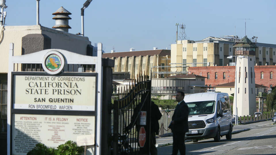 The grounds of San Quentin State Prison in San Quentin, Calif., on Friday, March 17, 2023.