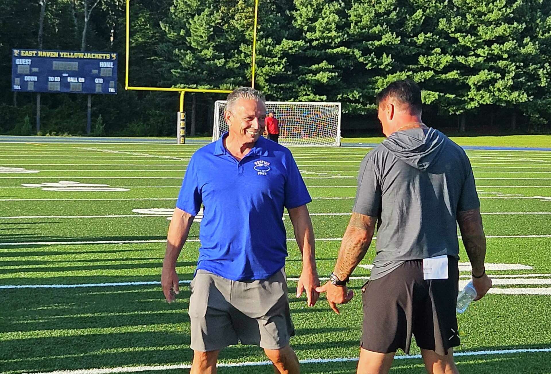 West Haven football coach Rich Boshea's health improves