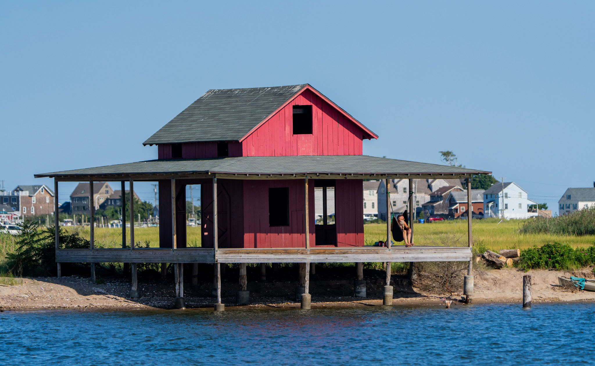 Guilford #39 s Grass Island shack in peril from rising sea levels