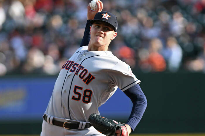 Photo: Astros Ronel Blanco Makes Last Out in 7-0 Win - PIT2023041222 