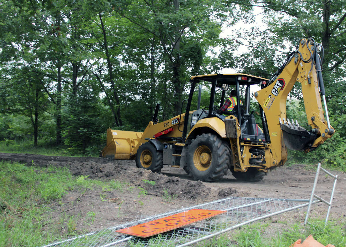 Michigan's White Pine Trail in Mecosta County gets prepped for paving