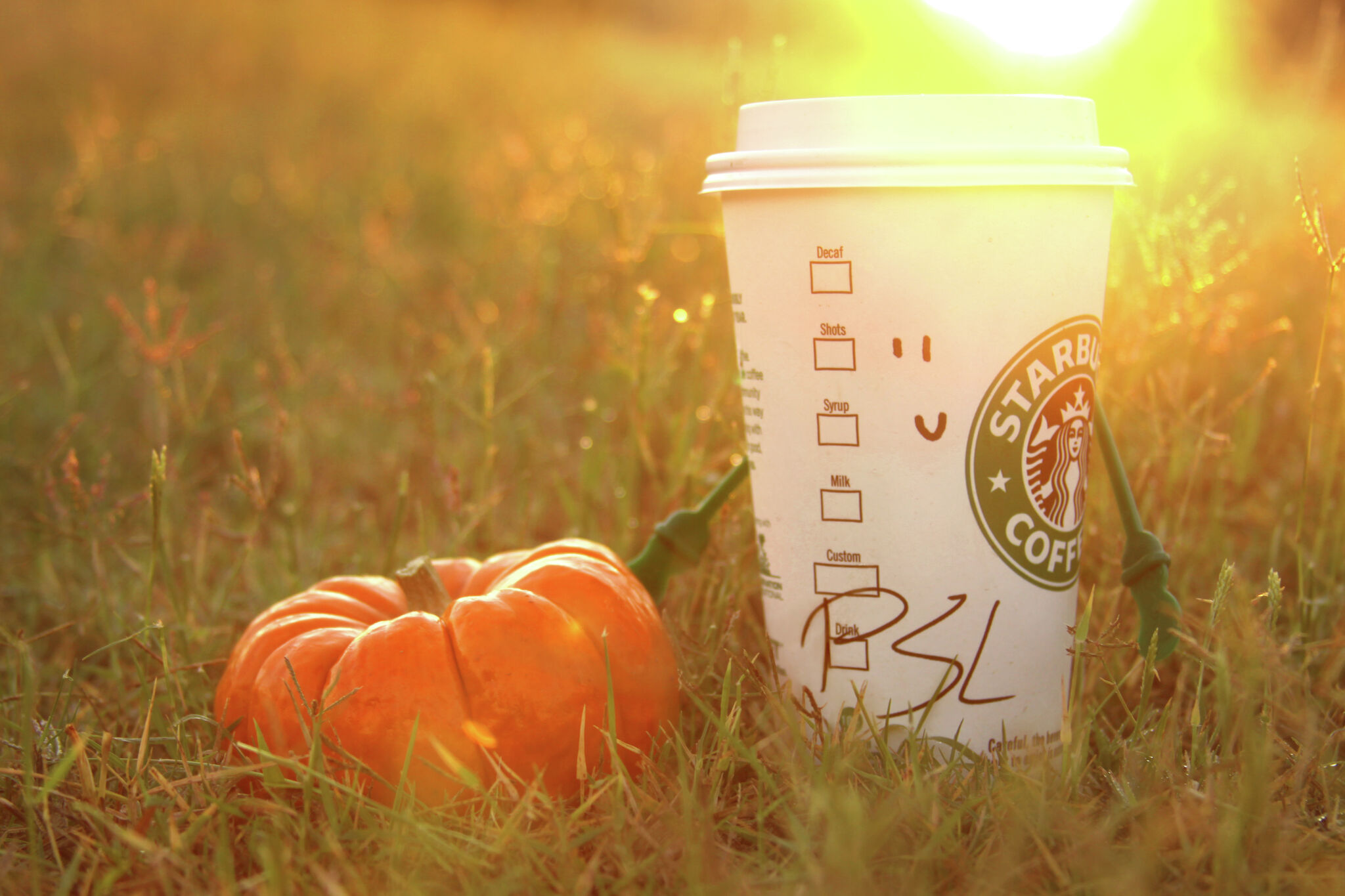 Fall Starbucks Cup Personalized Autumn Fall Pumpkins Cup 