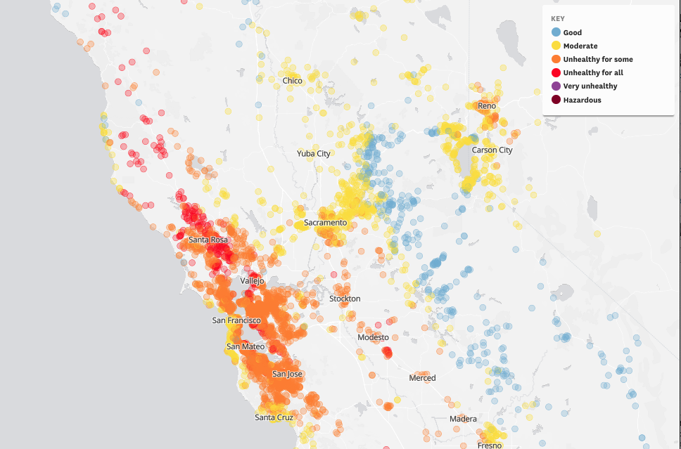 California Air Quality Map See air quality near you