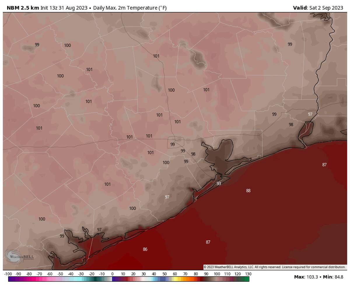 Houston Labor Day weekend forecast includes rain, humidity