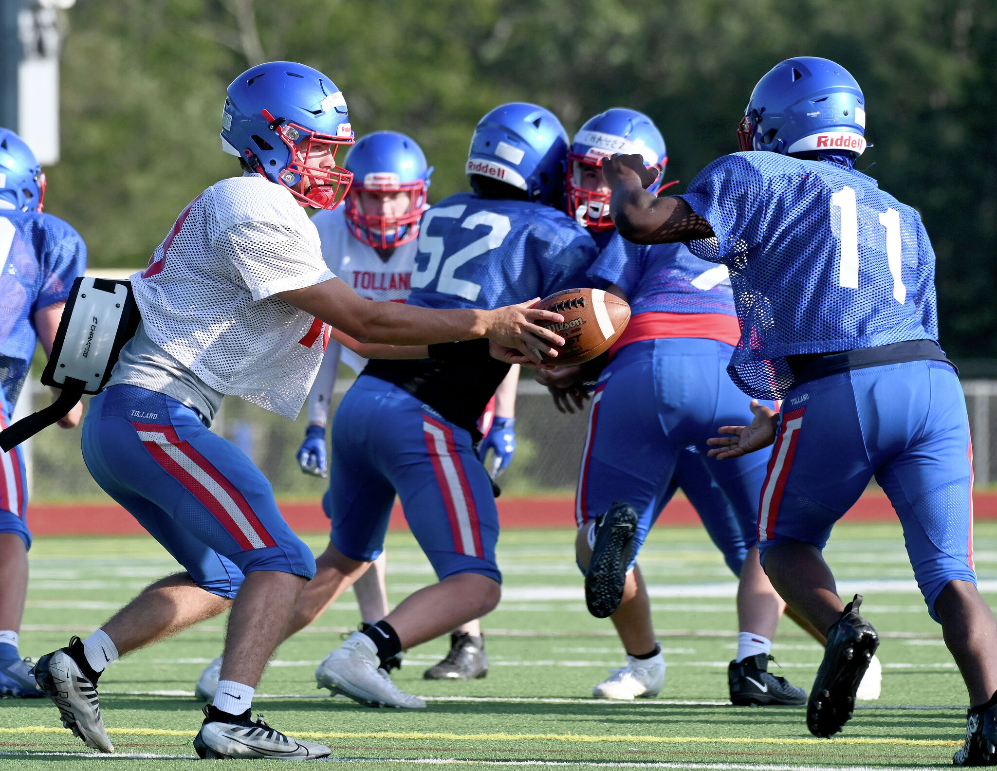 Tolland CT football defeats Plainville in Backus return as coach