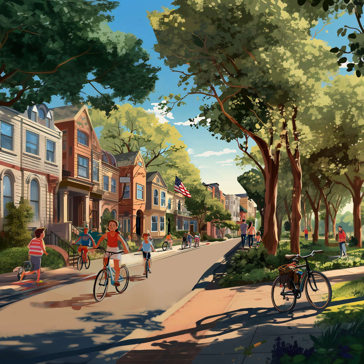 A rendering of a city in Solano County proposed by billionaire investors who are buying large plots of land in the area. 