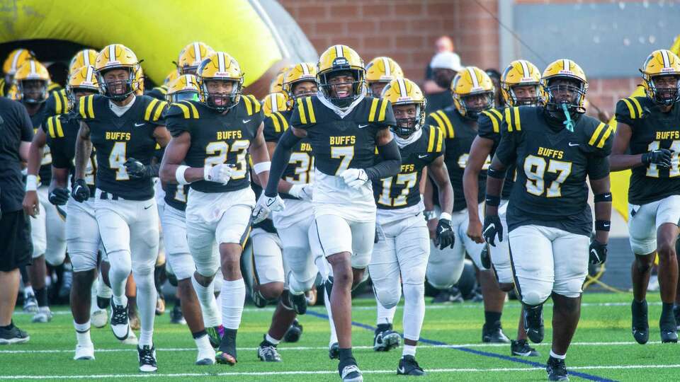 Fort Bend Marshall takes the field before the game against Crosby, Friday, Sep. 1, 2023 in Missouri City.