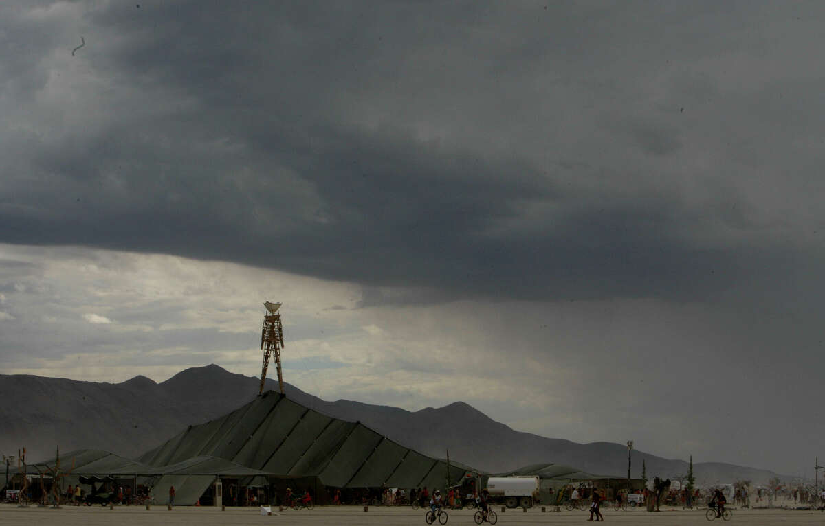 Burning Man death investigated as desert deluge strands thousands