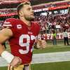 49ers' George Kittle idled by groin injury, start vs. Steelers at risk