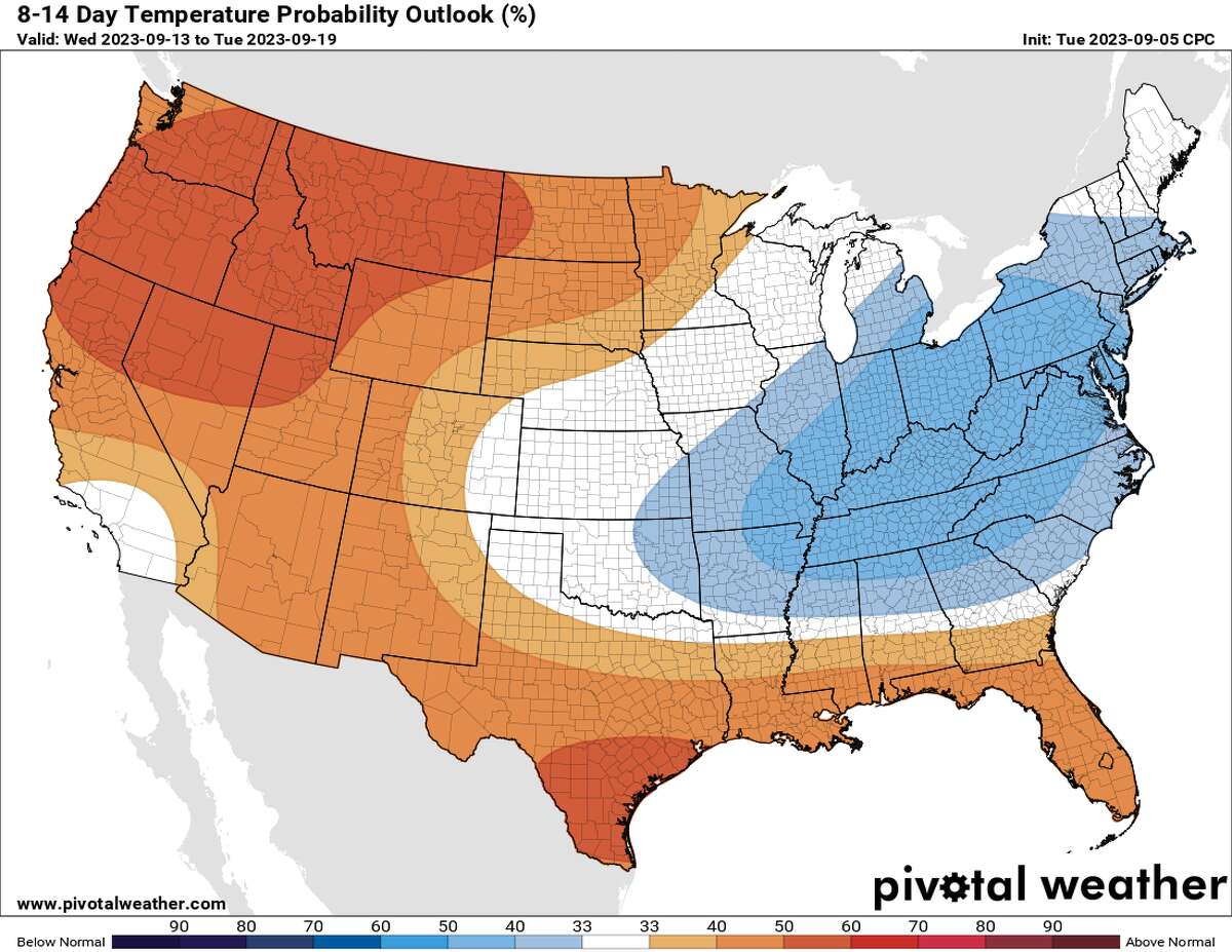 Temperatures through the middle of the month are likely to remain slightly above average, but there is some indication that more seasonable temperatures are likely toward the latter half of the month.