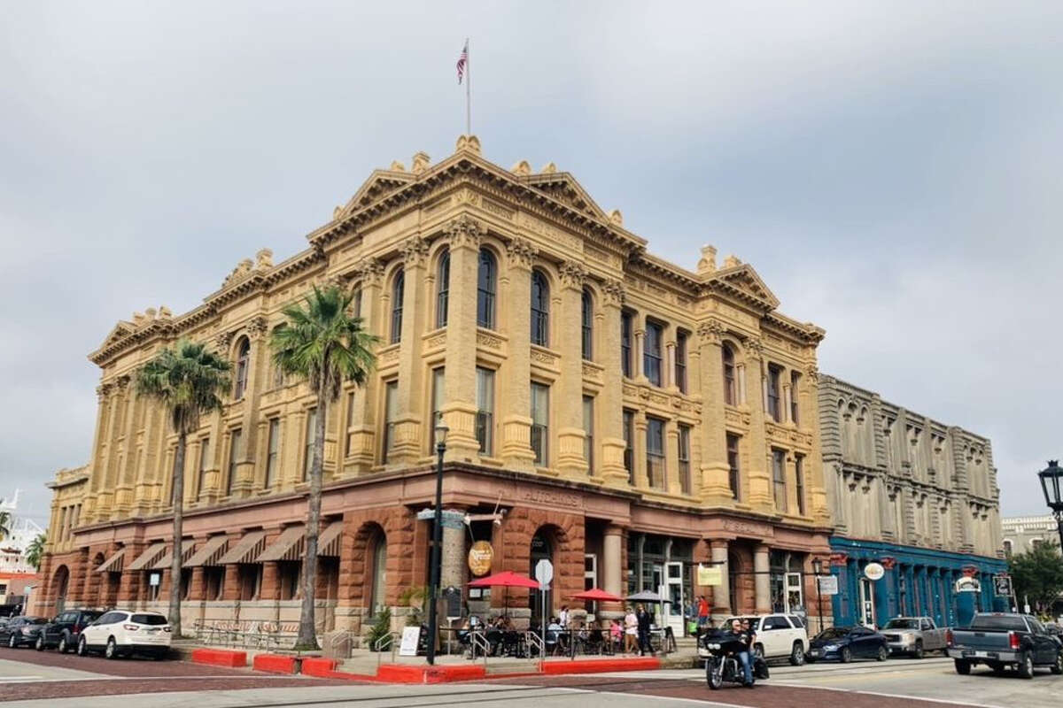 The Strand in Galveston, Texas showcases historic architecture.