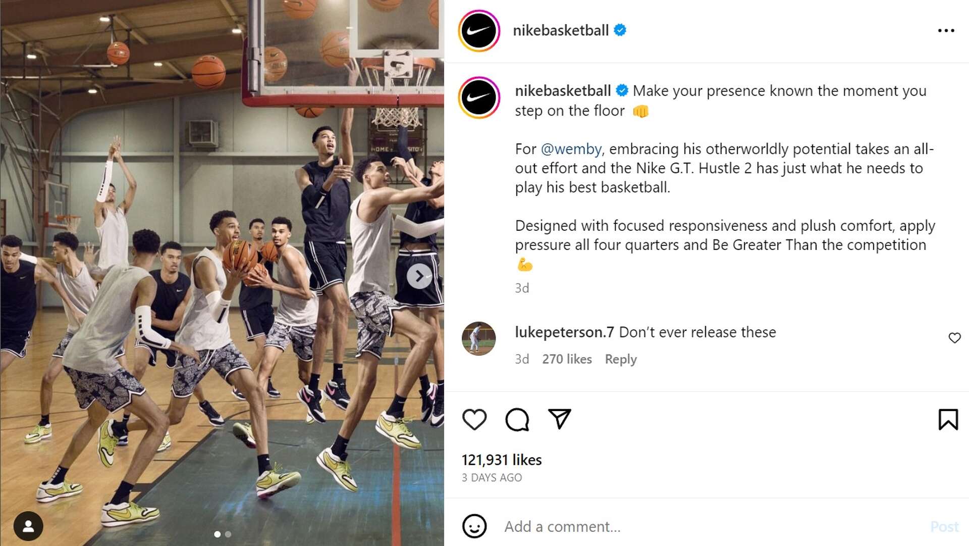 Nike will release Wembanyama's first signature 'alien' shoes in May