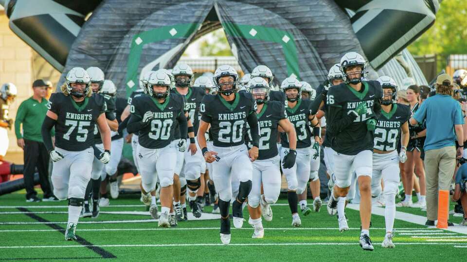 Clear Falls takes the field before the game against Lamar at Challenger Columbia Stadium, Thursday, Sep. 7, 2023 in Webster.