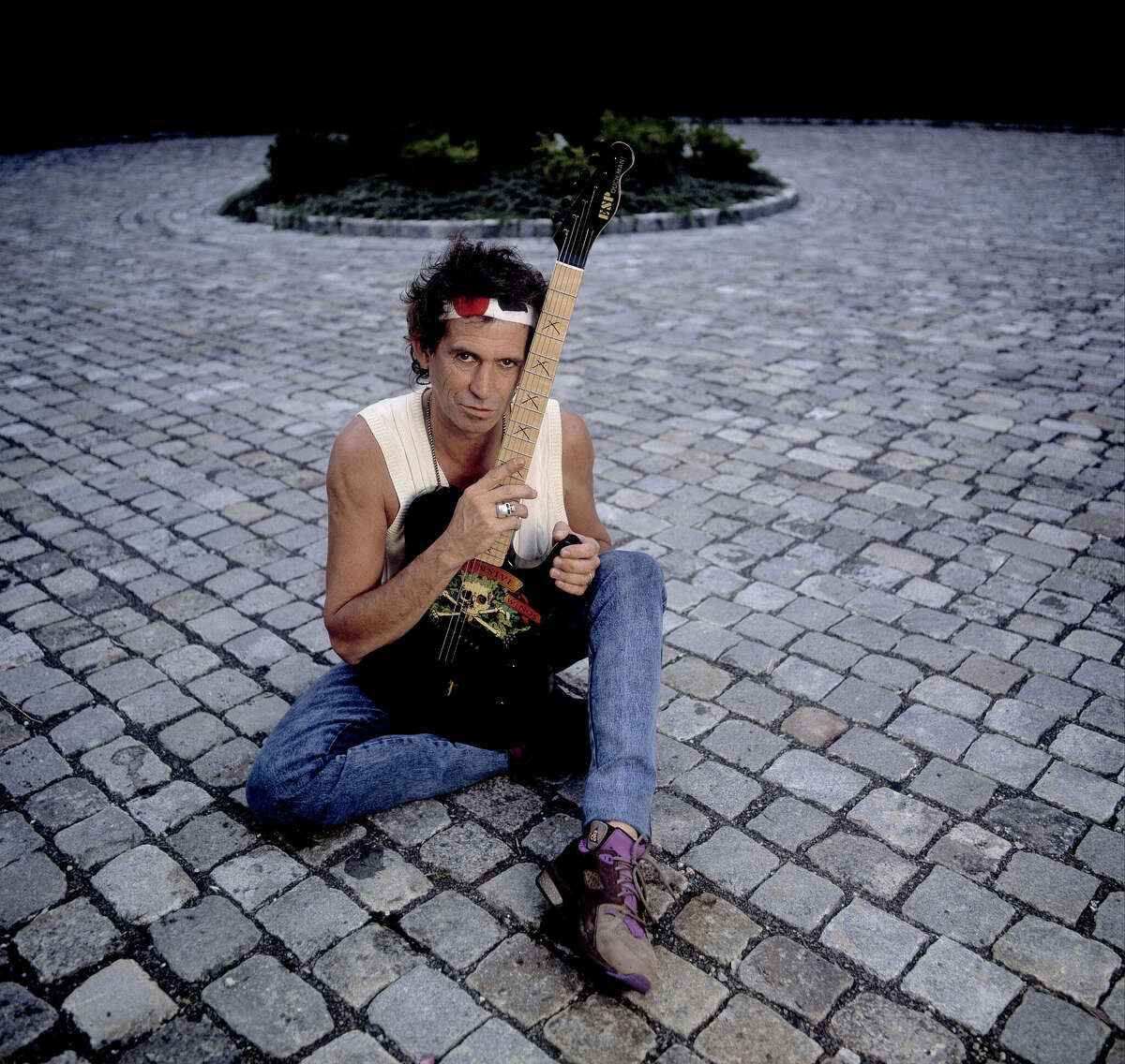Keith Richards op 28/07/93 in Weston, CT.  (Foto door Paul Natkin/WireImage)