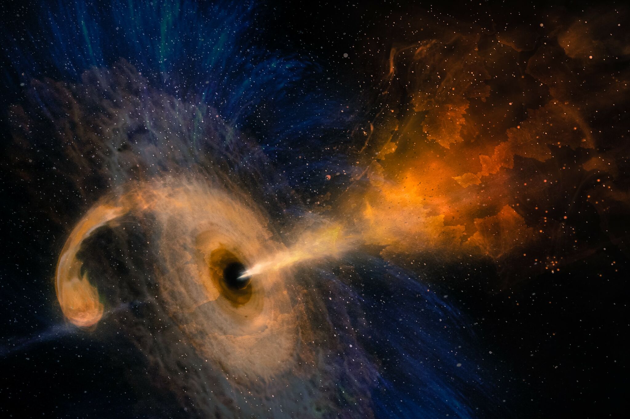 Черные дыры продолжают «отрыгивать» звезды, которые они съели много лет назад