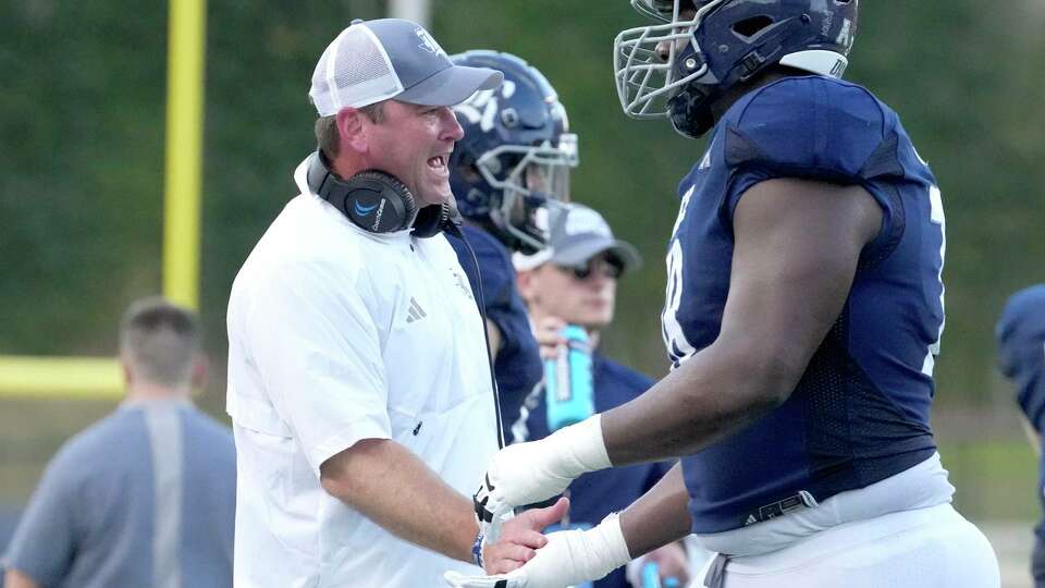 Rice Owls head coach Mike Bloomgren is seen during the second quarter of an NCAA college football game at Rice Stadium, Saturday, Sept. 9, 2023, in Houston.