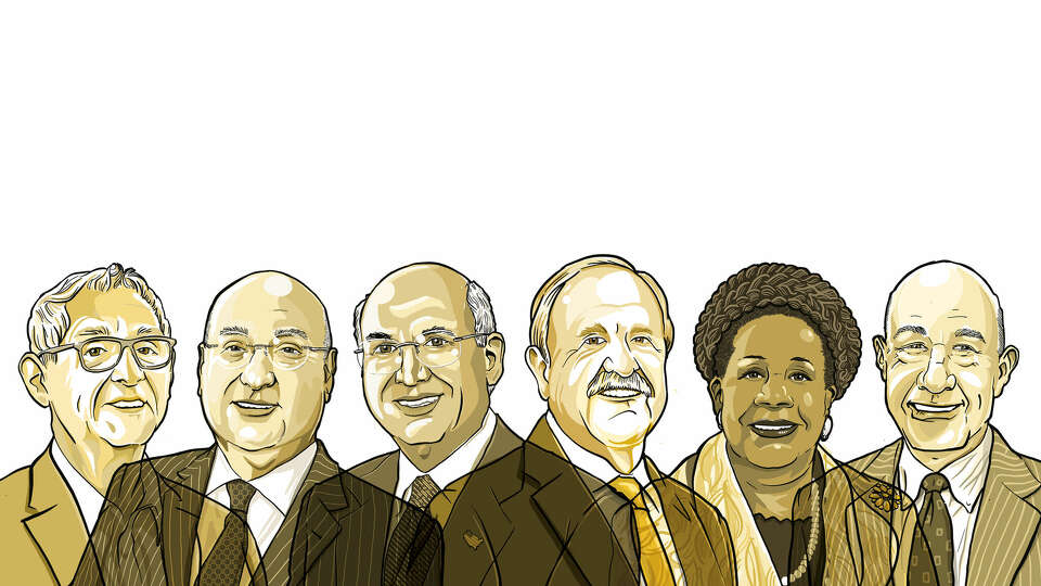 Graphic illustrations of some of Houston's mayoral candidates. 