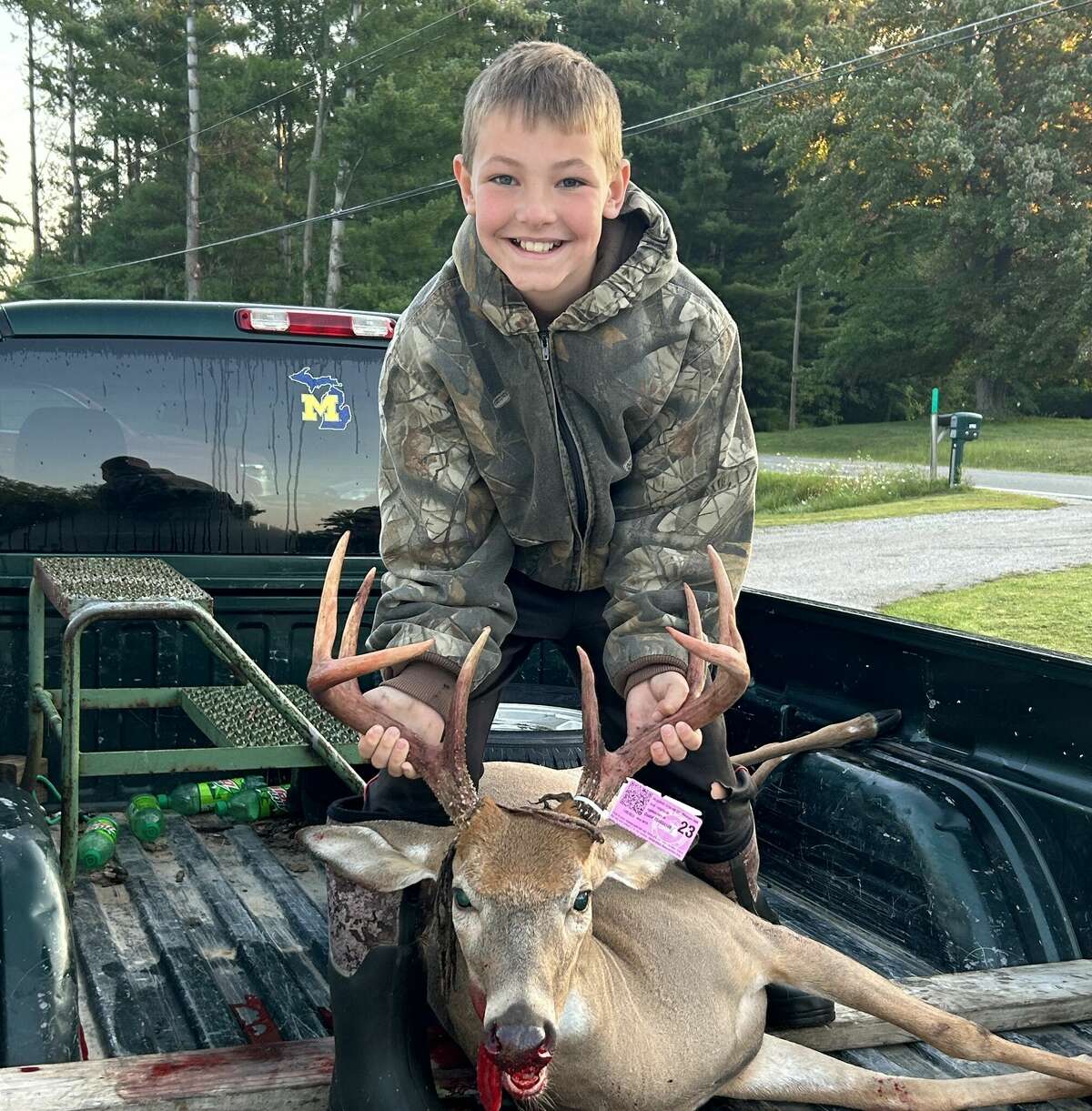 Nineyearold Isaac Currie shoots 10point buck during youth hunt