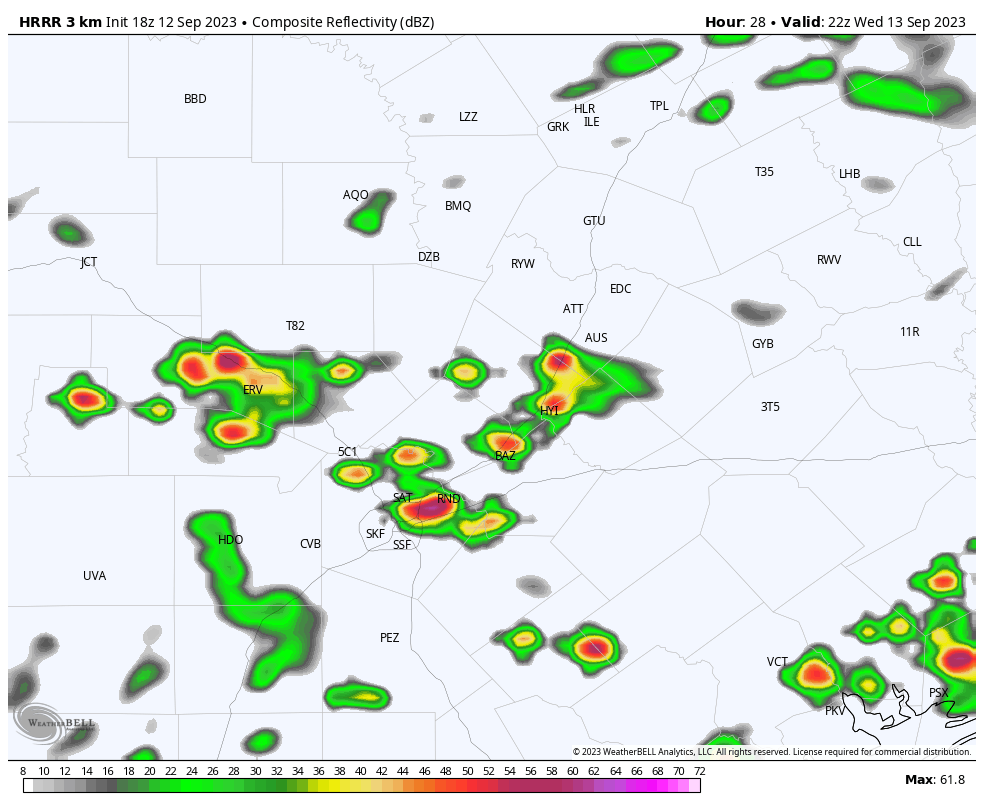 Heavy rain is possible in San Antonio as a cold front moves in
