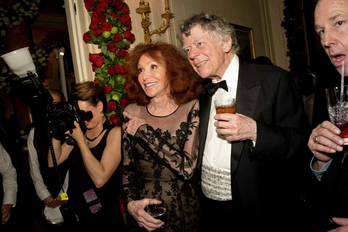 Anne Getty and Gordon Getty at Gordon Getty's 80th birthday party at the Getty's home in Pacific Heights in San Francisco on December 14, 2013.