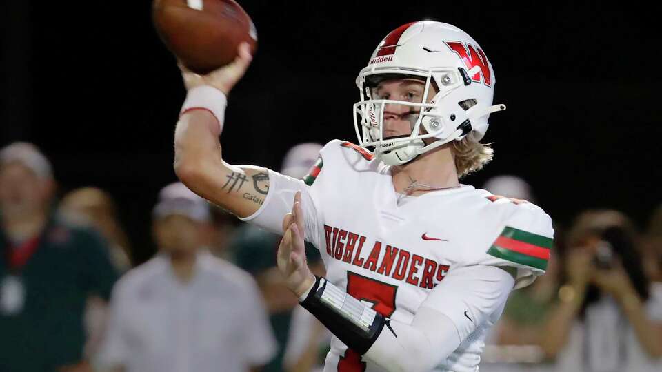 The Woodlands quarterback Mabrey Mettauer during their District 13-6A high school football game against Oak Ridge held at Woodforest Bank Stadium Friday, Sept. 8, 2023 in Shenandoah, TX.