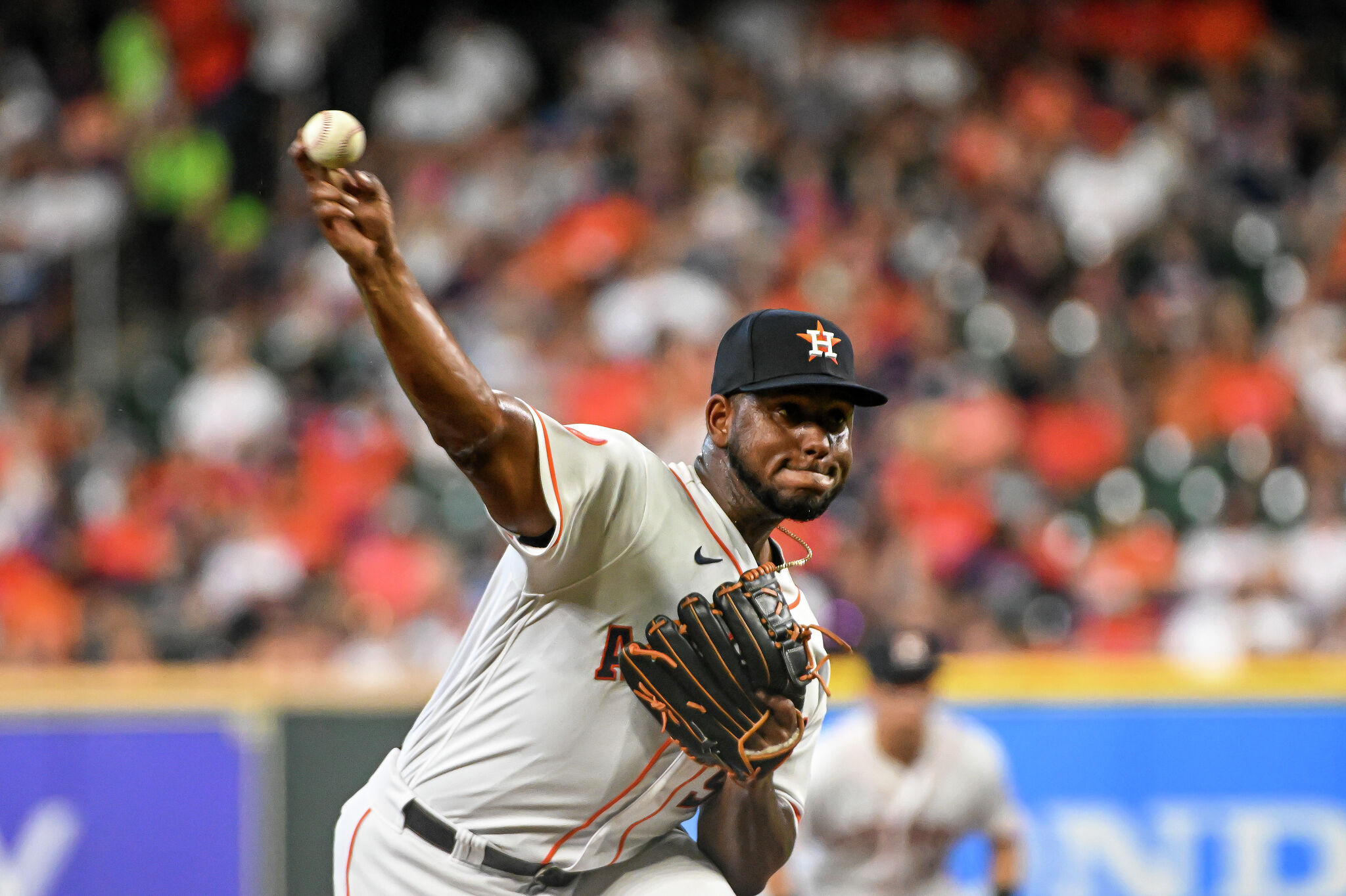 LOS ANGELES, CA - JUNE 24: Houston Astros pitcher Ronel Blanco (56) throws  a pitch during the MLB game between the Houston Astros and the Los Angeles  Dodgers on June 24, 2023