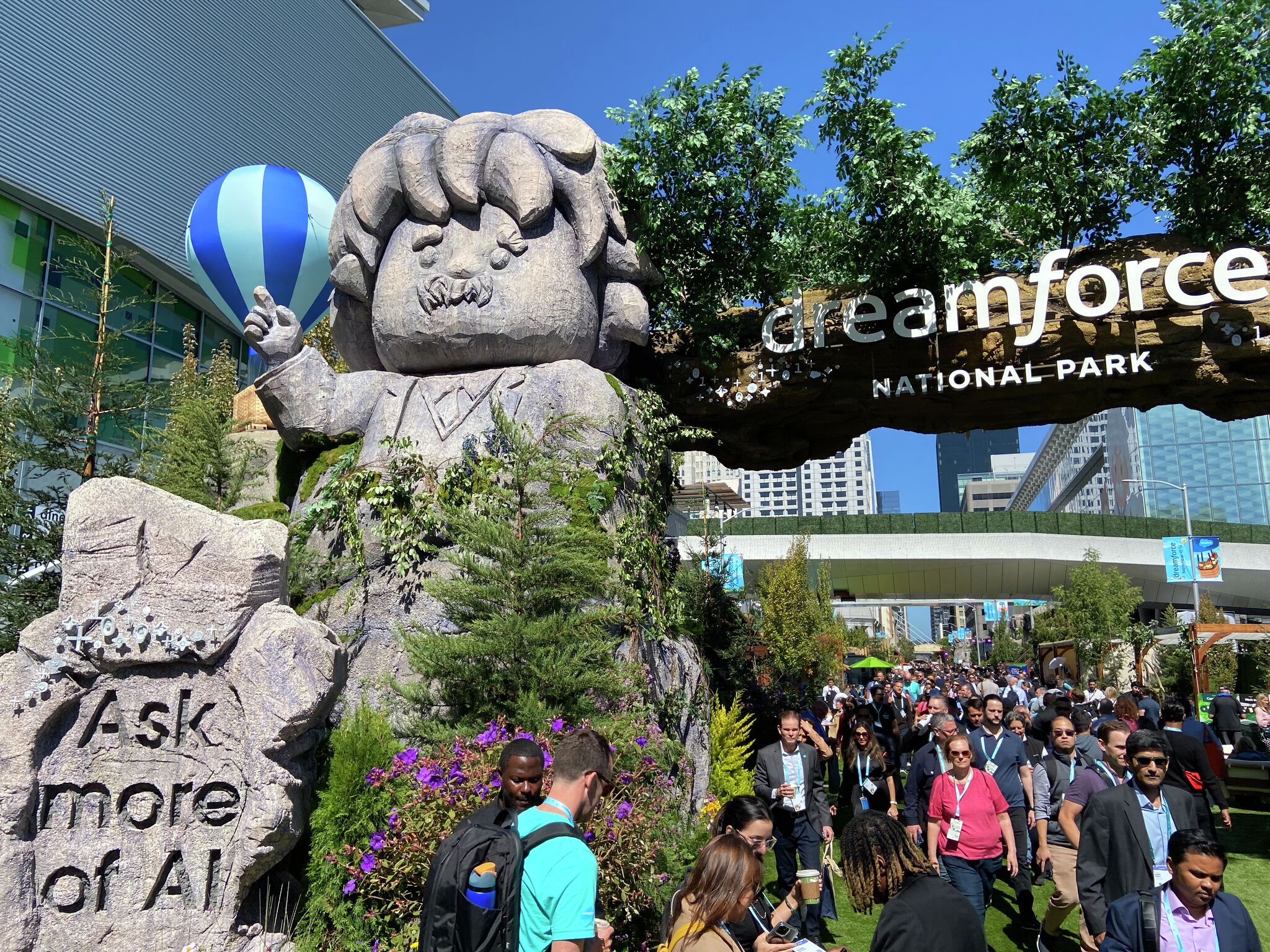 Dreamforce is obsessed with Albert Einstein’s huge cartoon head