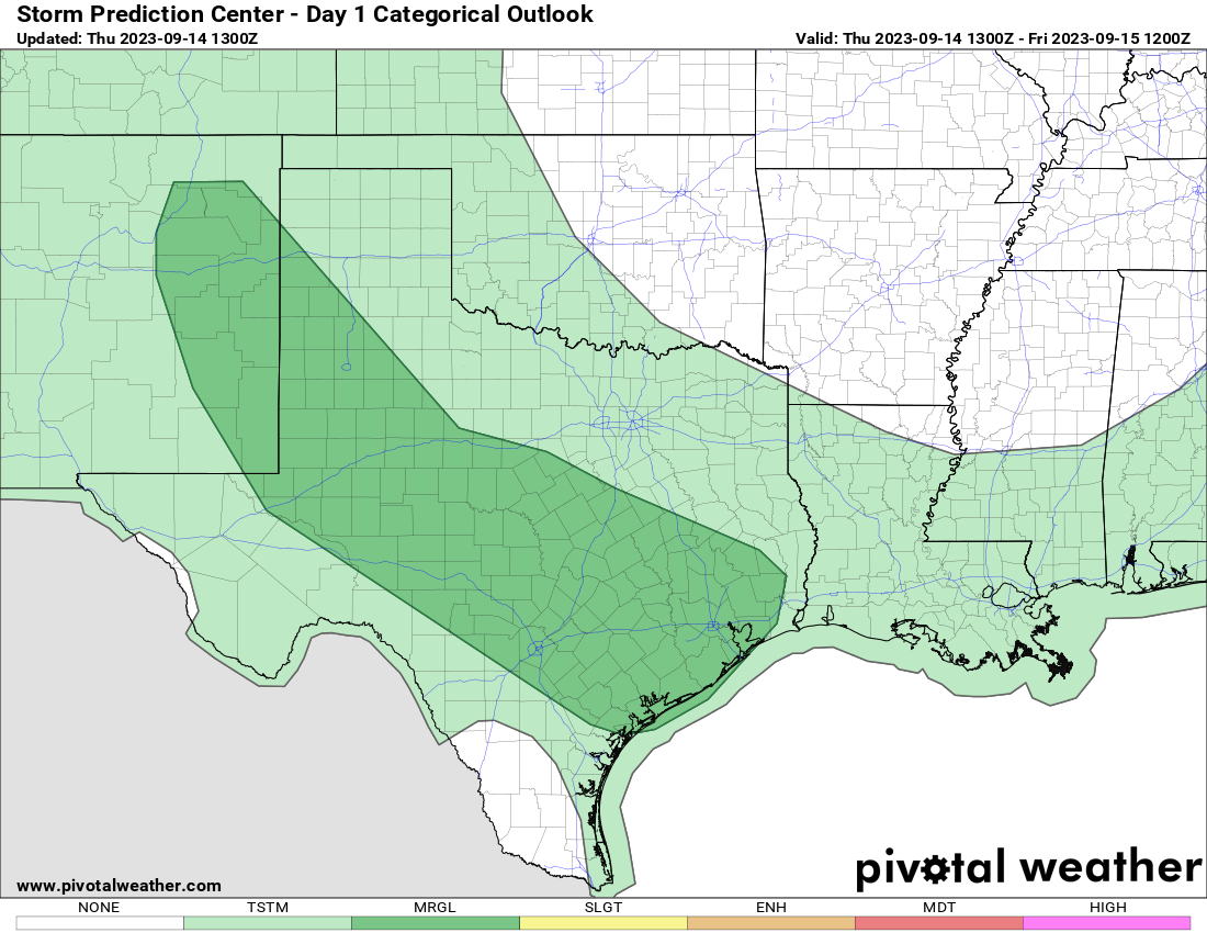 Scattered severe storms are possible in San Antonio Thursday