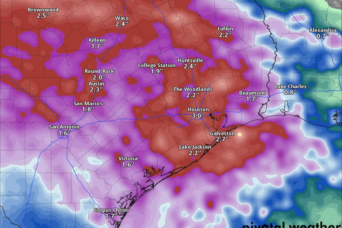 Story photo for Rain clouds will dot the skies Saturday over Houston