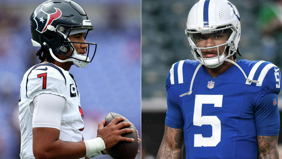 Texans quarterback C.J. Stroud and Colts' Anthony Richardson, longtime friends and rivals, will face off for the first time in the NFL on Sunday. Photo credit: Getty Images