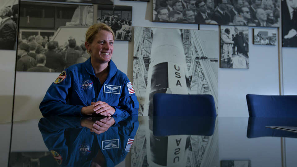 Loral O'Hara is photographed on her second day of astronaut training at NASA's Johnson Space Center, Tuesday, Aug. 22, 2017, in Houston. (Mark Mulligan / Houston Chronicle)