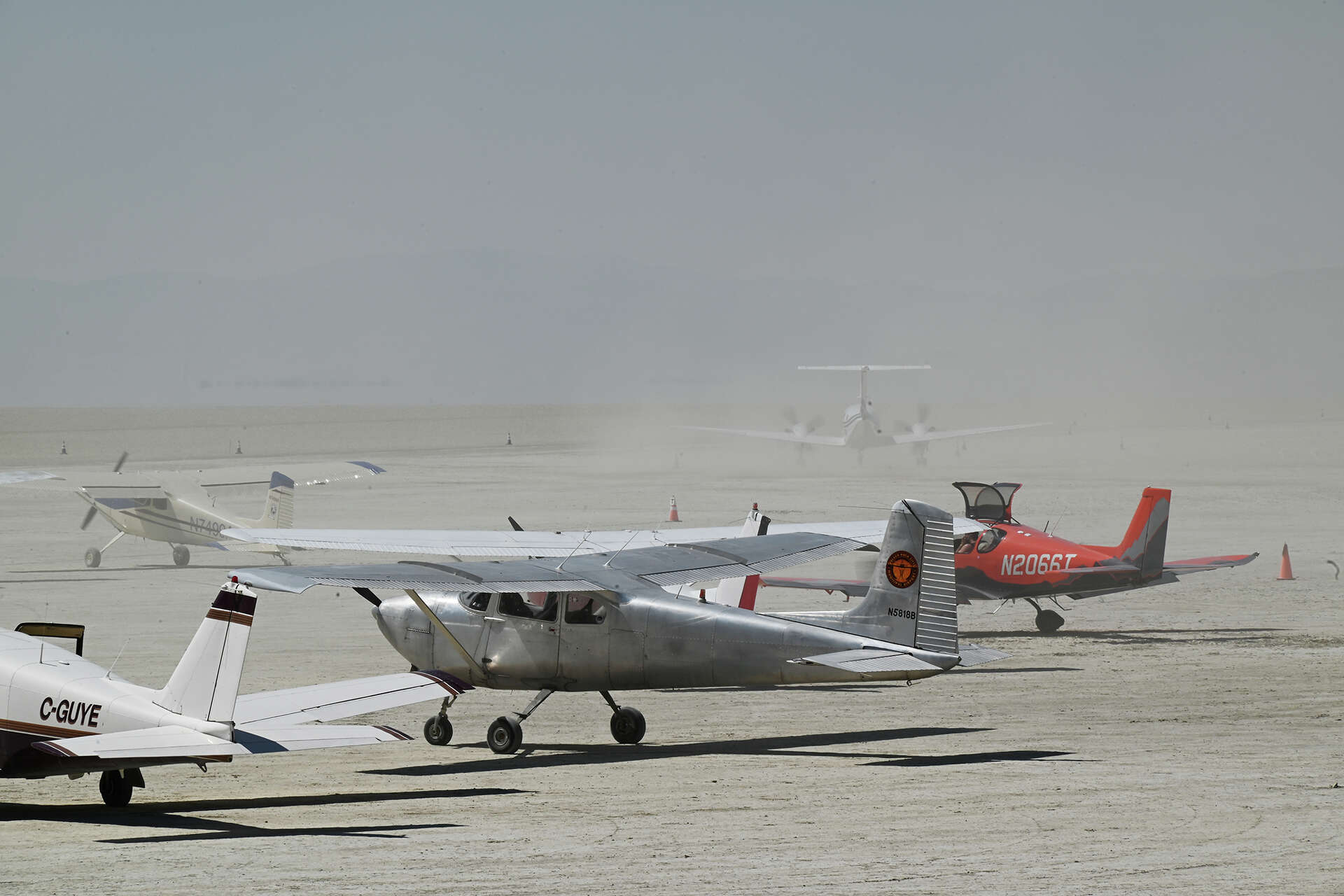 There are flights over Burning Man, including to join Mile High Club