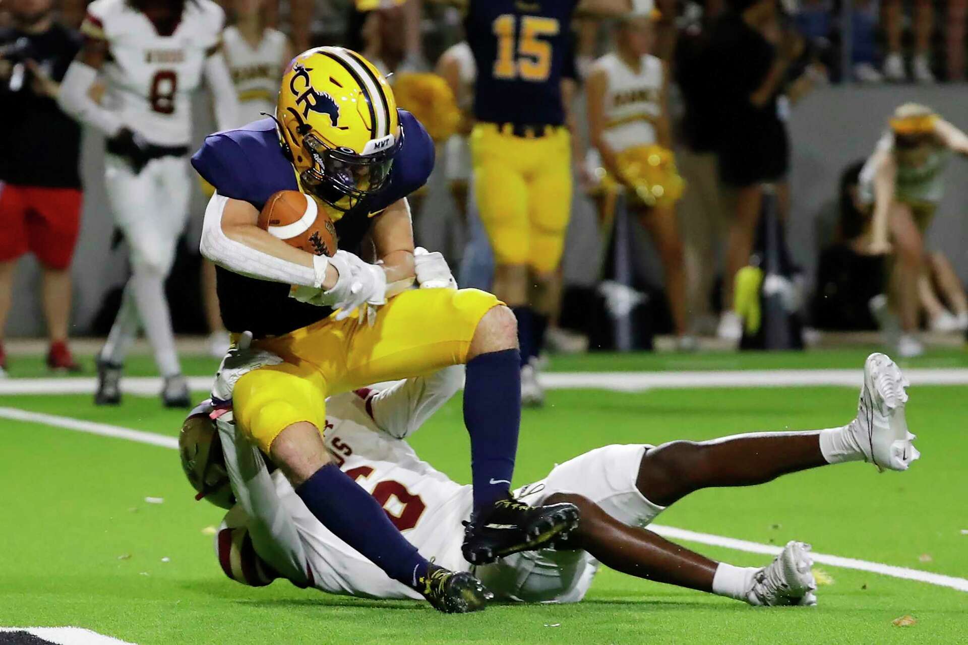 Cy Ranch rolls past Cy Woods; Owen Cossette accounts for 9 TDs