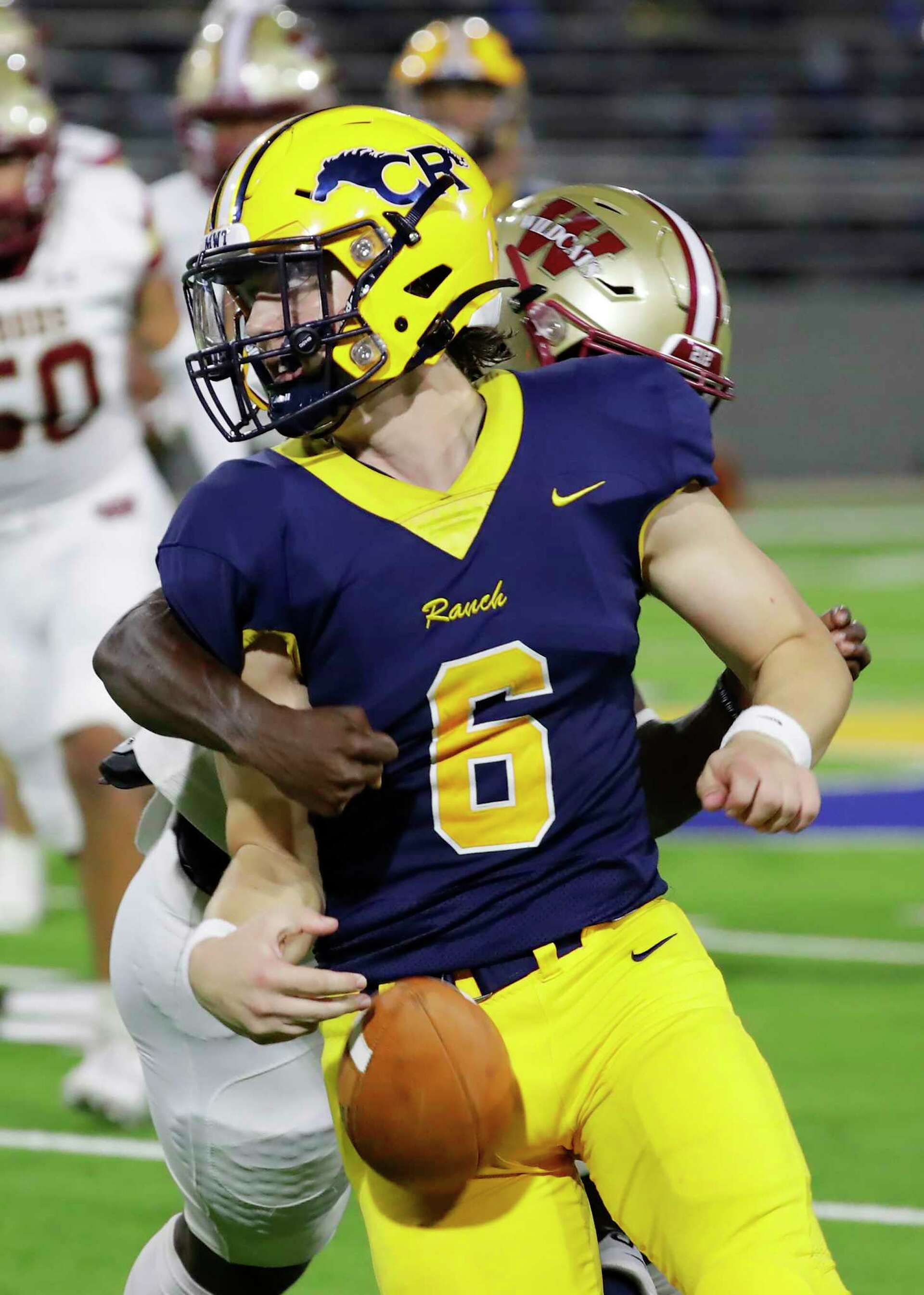 Cy Ranch rolls past Cy Woods; Owen Cossette accounts for 9 TDs