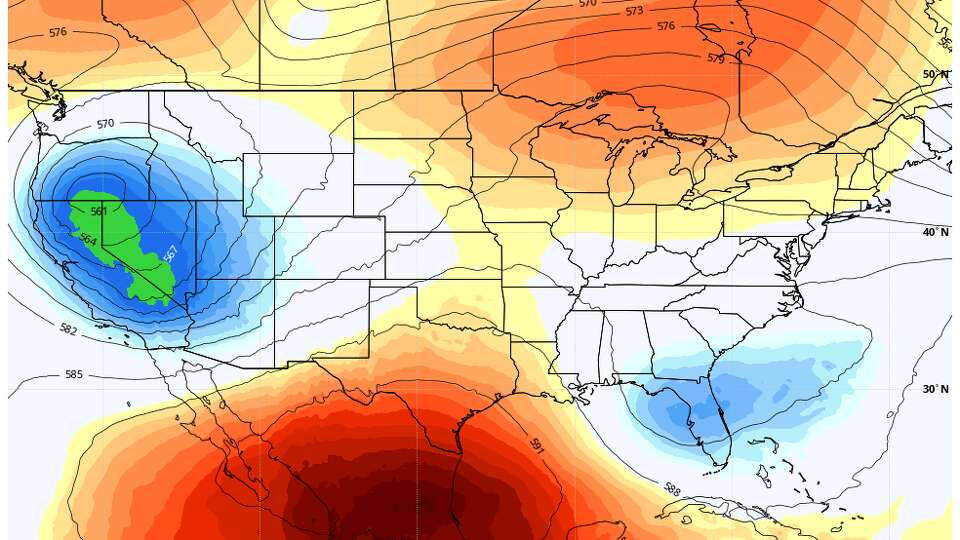 An upper-level ridge of high pressure will build through late week and that's going to result in highs for the Houston area staying about five degrees above average. 